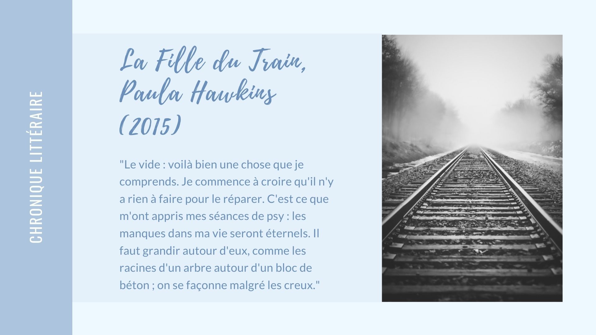 Avis Lecture · La fille du train, Paula Hawkins (2015)